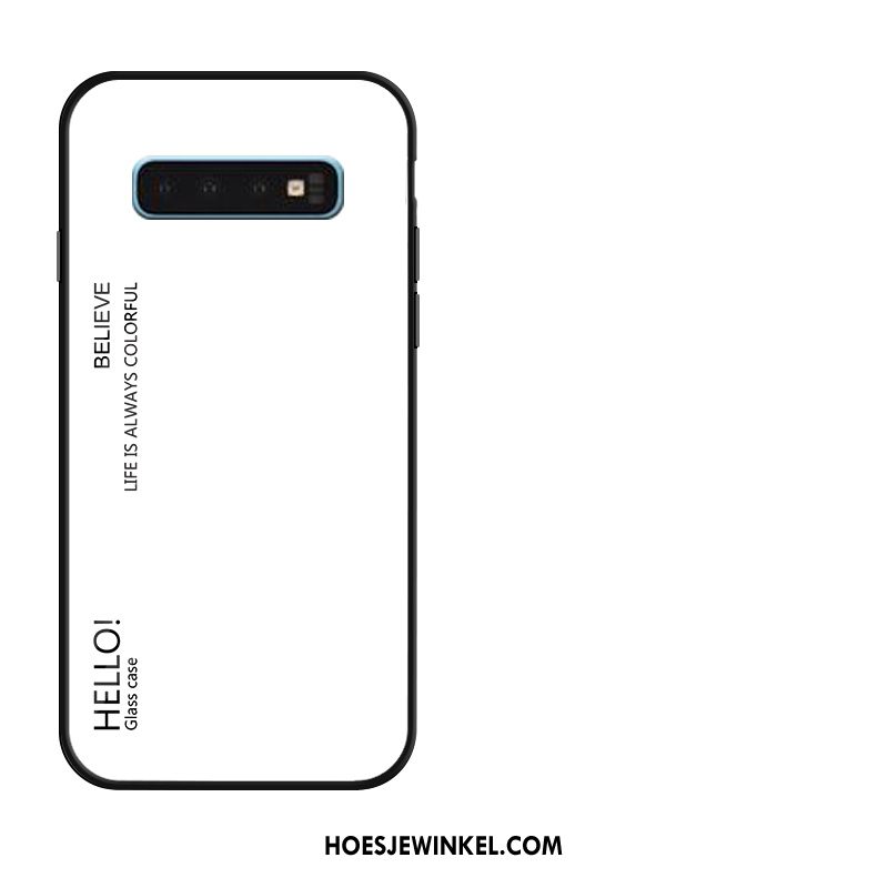 Samsung Galaxy S10 Hoesje Mobiele Telefoon Anti-fall Siliconen, Samsung Galaxy S10 Hoesje Ster Geel