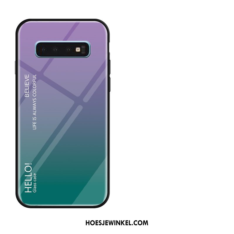 Samsung Galaxy S10 Hoesje Mobiele Telefoon Anti-fall Siliconen, Samsung Galaxy S10 Hoesje Ster Geel