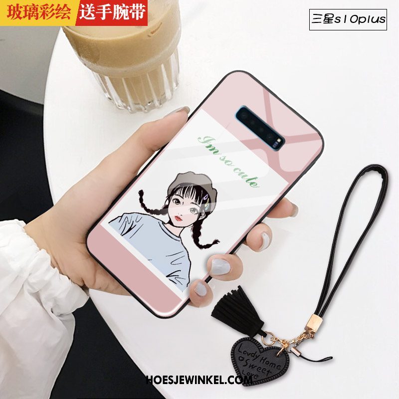 Samsung Galaxy S10+ Hoesje Mobiele Telefoon Glas Jeugd, Samsung Galaxy S10+ Hoesje Anti-fall Wit