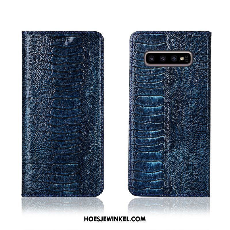 Samsung Galaxy S10+ Hoesje Mobiele Telefoon Leren Etui Clamshell, Samsung Galaxy S10+ Hoesje Nieuw All Inclusive Braun