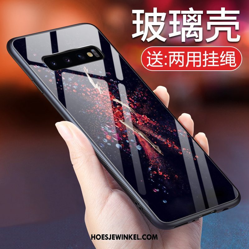 Samsung Galaxy S10 Hoesje Mode Anti-fall Siliconen, Samsung Galaxy S10 Hoesje Persoonlijk Purper