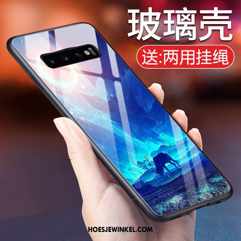 Samsung Galaxy S10 Hoesje Mode Anti-fall Siliconen, Samsung Galaxy S10 Hoesje Persoonlijk Purper