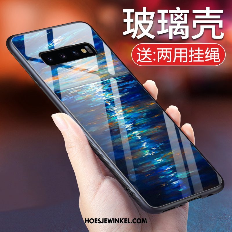 Samsung Galaxy S10 Hoesje Mode Anti-fall Siliconen, Samsung Galaxy S10 Hoesje Persoonlijk Purper