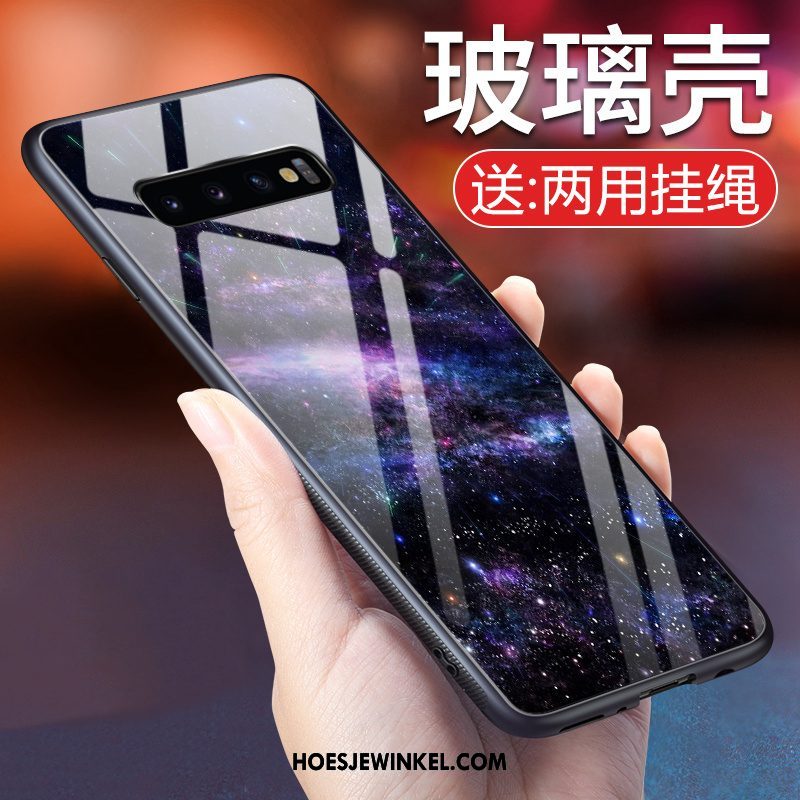 Samsung Galaxy S10 Hoesje Mode Anti-fall Siliconen, Samsung Galaxy S10 Hoesje Persoonlijk Purper