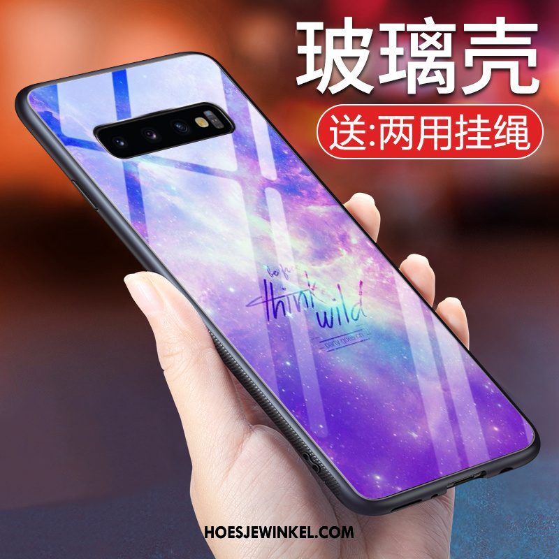 Samsung Galaxy S10 Hoesje Mode Anti-fall Siliconen, Samsung Galaxy S10 Hoesje Persoonlijk Purper