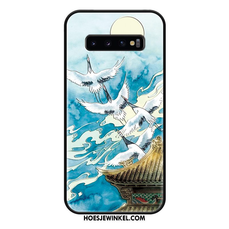 Samsung Galaxy S10 Hoesje Reliëf Scheppend Chinese Stijl, Samsung Galaxy S10 Hoesje Bescherming Siliconen