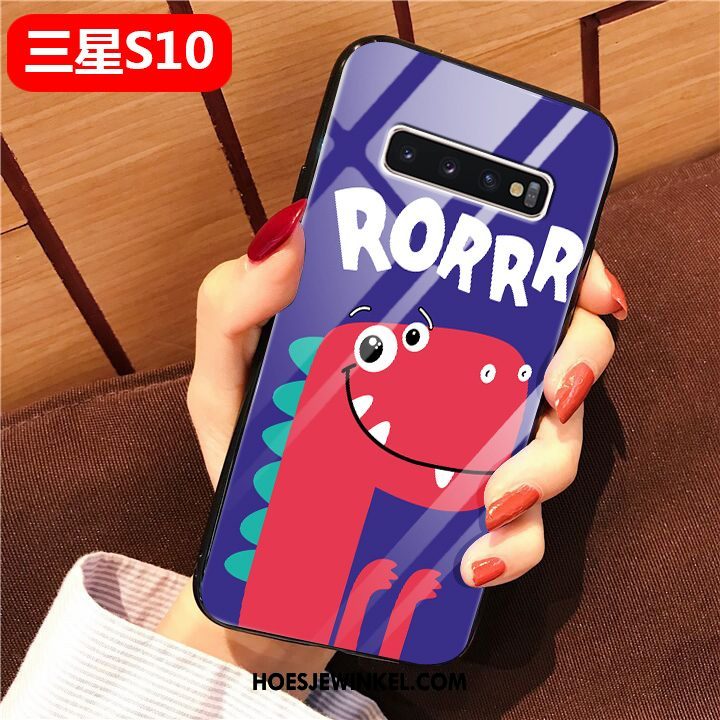 Samsung Galaxy S10 Hoesje Roze Kunst Siliconen, Samsung Galaxy S10 Hoesje Persoonlijk Glas