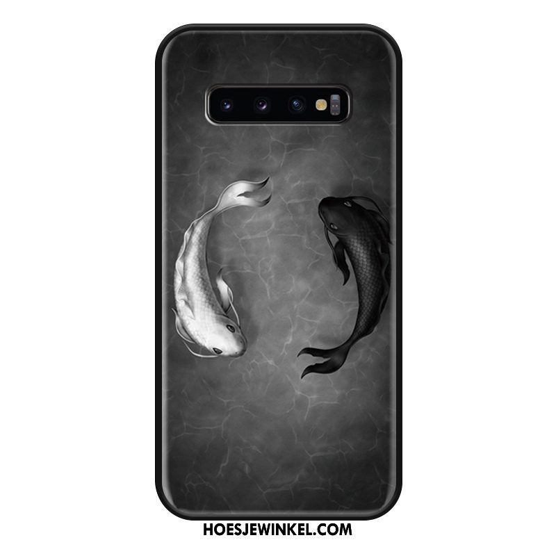 Samsung Galaxy S10 Hoesje Scheppend Chinese Stijl Mobiele Telefoon, Samsung Galaxy S10 Hoesje Vintage Anti-fall