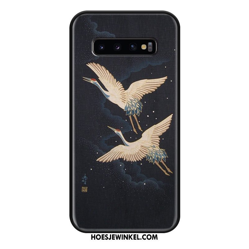 Samsung Galaxy S10 Hoesje Scheppend Chinese Stijl Mobiele Telefoon, Samsung Galaxy S10 Hoesje Vintage Anti-fall