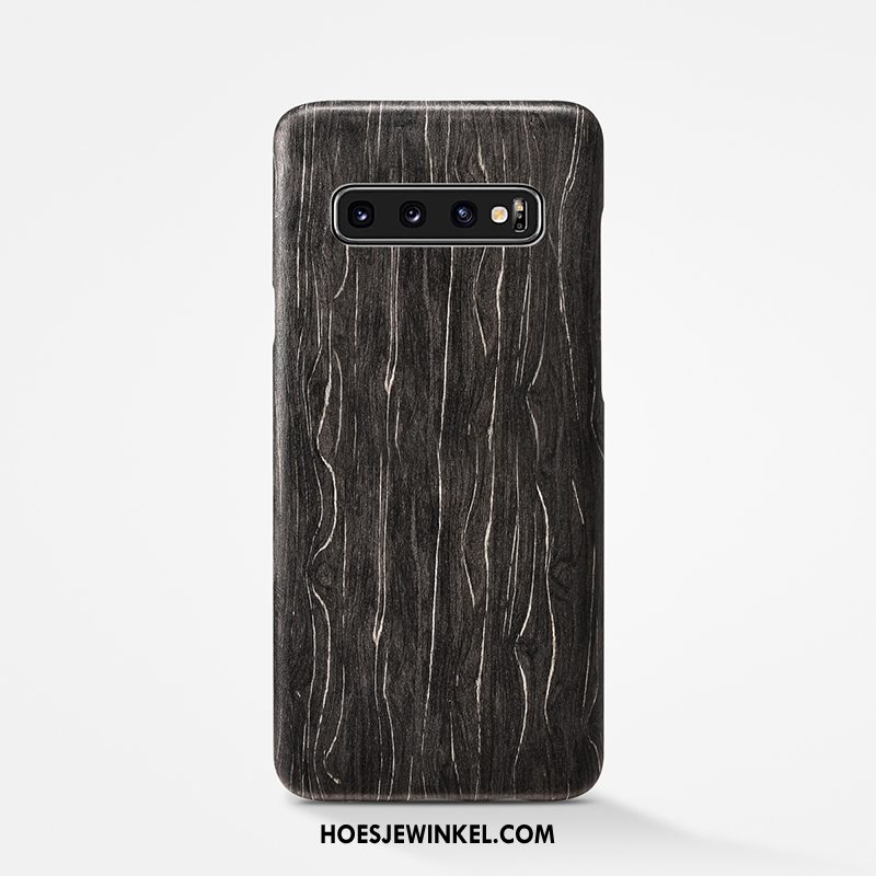 Samsung Galaxy S10 Hoesje Schrobben Persoonlijk Ster, Samsung Galaxy S10 Hoesje Dun Hout Braun