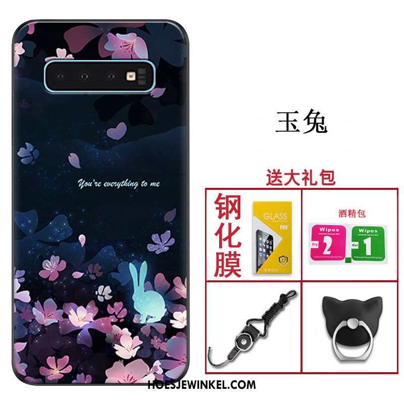 Samsung Galaxy S10 Hoesje Siliconen Bescherming Zwart, Samsung Galaxy S10 Hoesje Persoonlijk Hoge