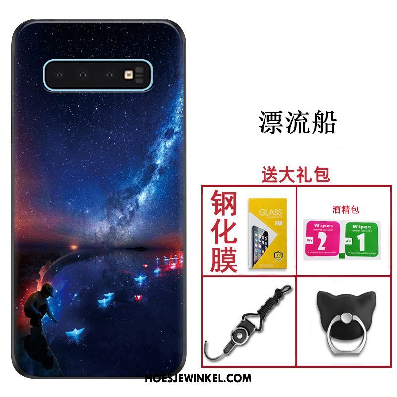 Samsung Galaxy S10 Hoesje Siliconen Bescherming Zwart, Samsung Galaxy S10 Hoesje Persoonlijk Hoge