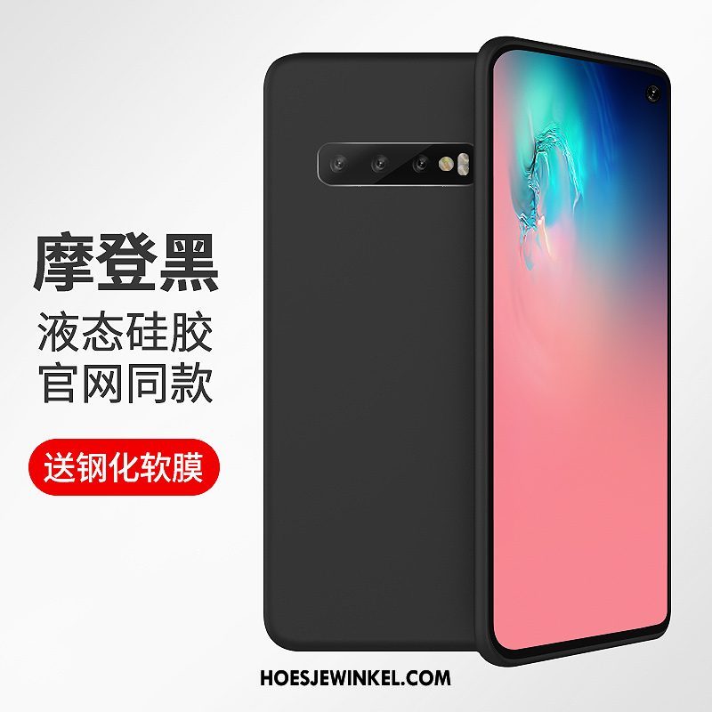 Samsung Galaxy S10+ Hoesje Ster Bescherming Siliconen, Samsung Galaxy S10+ Hoesje Nieuw Net Red