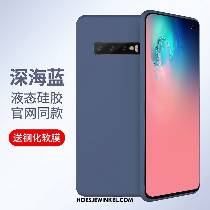 Samsung Galaxy S10+ Hoesje Ster Bescherming Siliconen, Samsung Galaxy S10+ Hoesje Nieuw Net Red