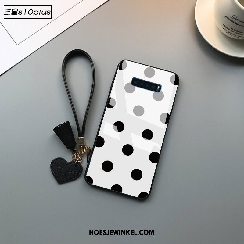 Samsung Galaxy S10+ Hoesje Ster Glas Mobiele Telefoon, Samsung Galaxy S10+ Hoesje Hoes Zwart