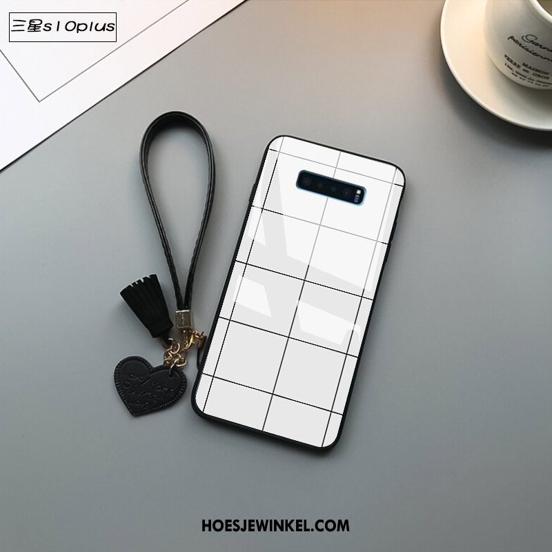 Samsung Galaxy S10+ Hoesje Ster Glas Mobiele Telefoon, Samsung Galaxy S10+ Hoesje Hoes Zwart