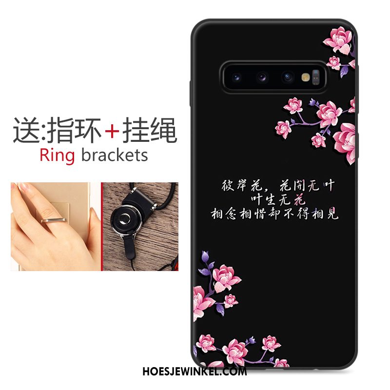 Samsung Galaxy S10 Hoesje Trendy Merk Mooie Ster, Samsung Galaxy S10 Hoesje Roze Schrobben