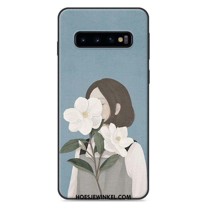 Samsung Galaxy S10 Hoesje Zacht Blauw Siliconen, Samsung Galaxy S10 Hoesje Vers Hoes