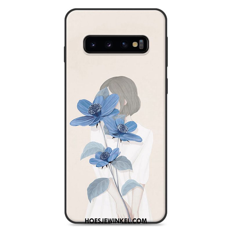 Samsung Galaxy S10 Hoesje Zacht Blauw Siliconen, Samsung Galaxy S10 Hoesje Vers Hoes