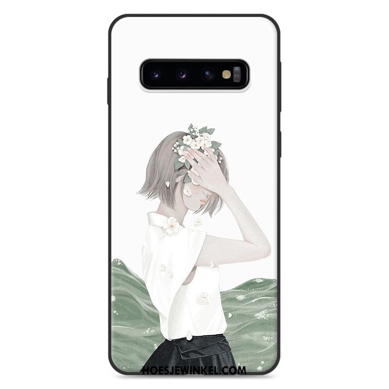 Samsung Galaxy S10 Hoesje Zacht Blauw Siliconen, Samsung Galaxy S10 Hoesje Vers Hoes