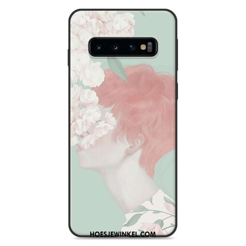 Samsung Galaxy S10 Hoesje Zacht Blauw Siliconen, Samsung Galaxy S10 Hoesje Vers Hoes