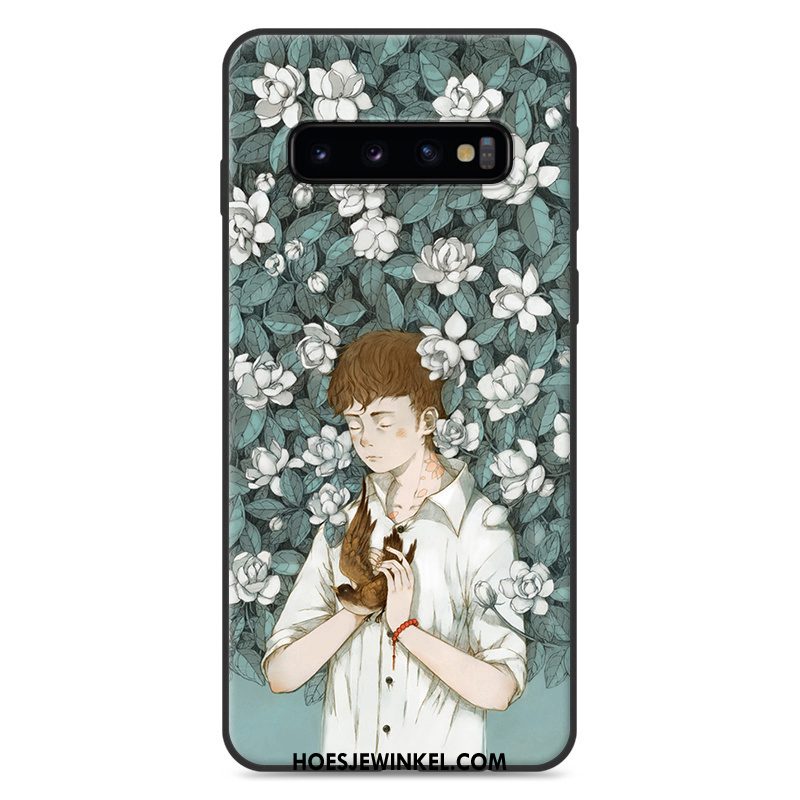 Samsung Galaxy S10 Hoesje Zacht Blauw Siliconen, Samsung Galaxy S10 Hoesje Vers Hoes