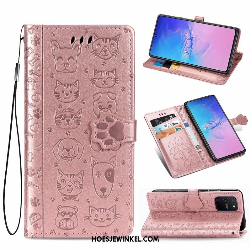 Samsung Galaxy S10 Lite Hoesje Anti-fall Patroon Leren Etui, Samsung Galaxy S10 Lite Hoesje Groen Mooie