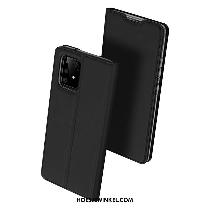 Samsung Galaxy S10 Lite Hoesje Dun Groen Folio, Samsung Galaxy S10 Lite Hoesje Anti-fall Leren Etui