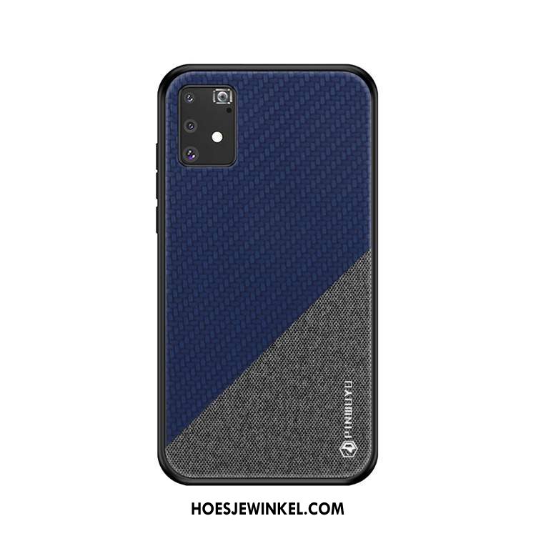 Samsung Galaxy S10 Lite Hoesje Ster All Inclusive Canvas, Samsung Galaxy S10 Lite Hoesje Schrobben Anti-fall