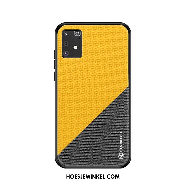 Samsung Galaxy S10 Lite Hoesje Ster All Inclusive Canvas, Samsung Galaxy S10 Lite Hoesje Schrobben Anti-fall