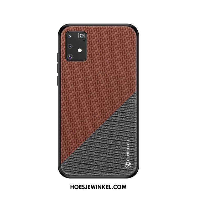 Samsung Galaxy S10 Lite Hoesje Ster All Inclusive Canvas, Samsung Galaxy S10 Lite Hoesje Schrobben Anti-fall