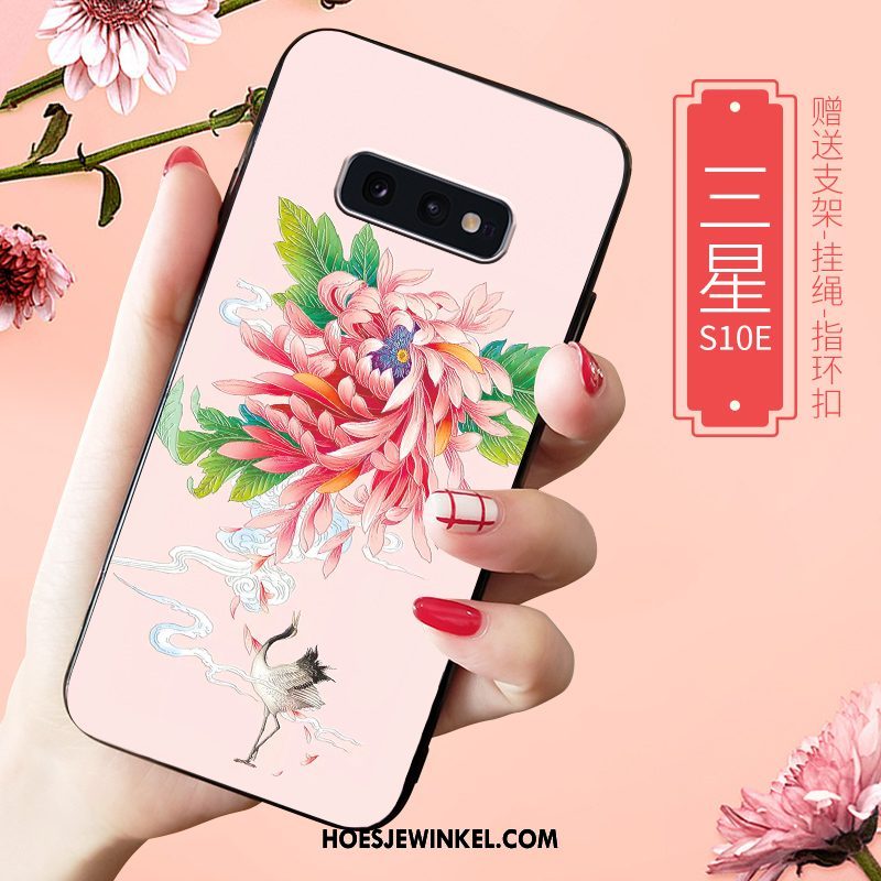 Samsung Galaxy S10e Hoesje Bescherming High End Wit, Samsung Galaxy S10e Hoesje Ster Schrobben