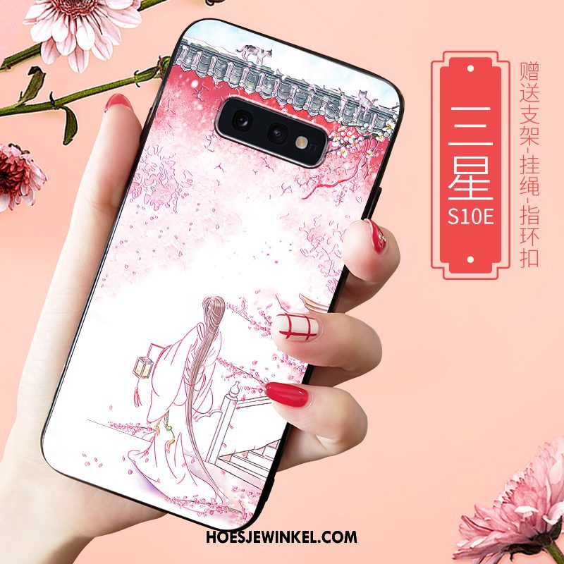 Samsung Galaxy S10e Hoesje Bescherming High End Wit, Samsung Galaxy S10e Hoesje Ster Schrobben