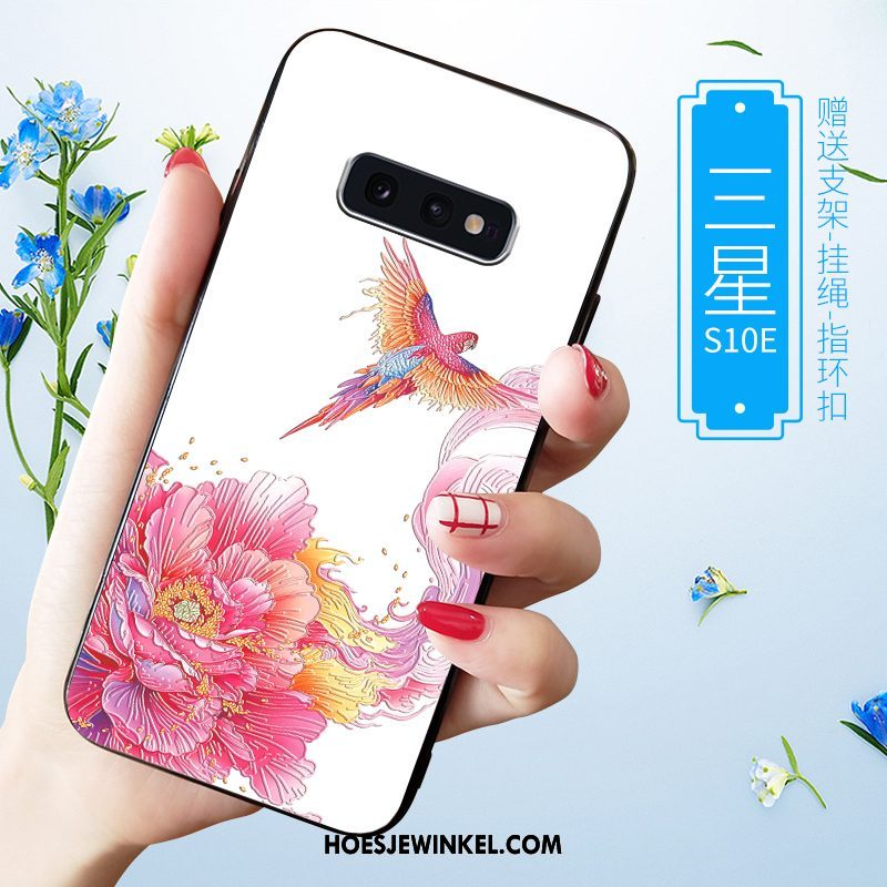 Samsung Galaxy S10e Hoesje Bescherming High End Wit, Samsung Galaxy S10e Hoesje Ster Schrobben