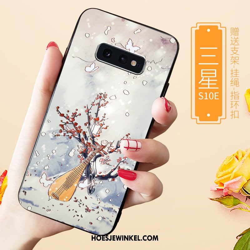 Samsung Galaxy S10e Hoesje Bescherming High End Wit, Samsung Galaxy S10e Hoesje Ster Schrobben