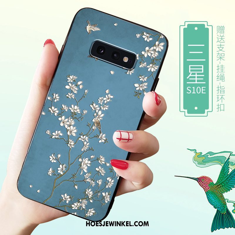 Samsung Galaxy S10e Hoesje Bescherming High End Wit, Samsung Galaxy S10e Hoesje Ster Schrobben