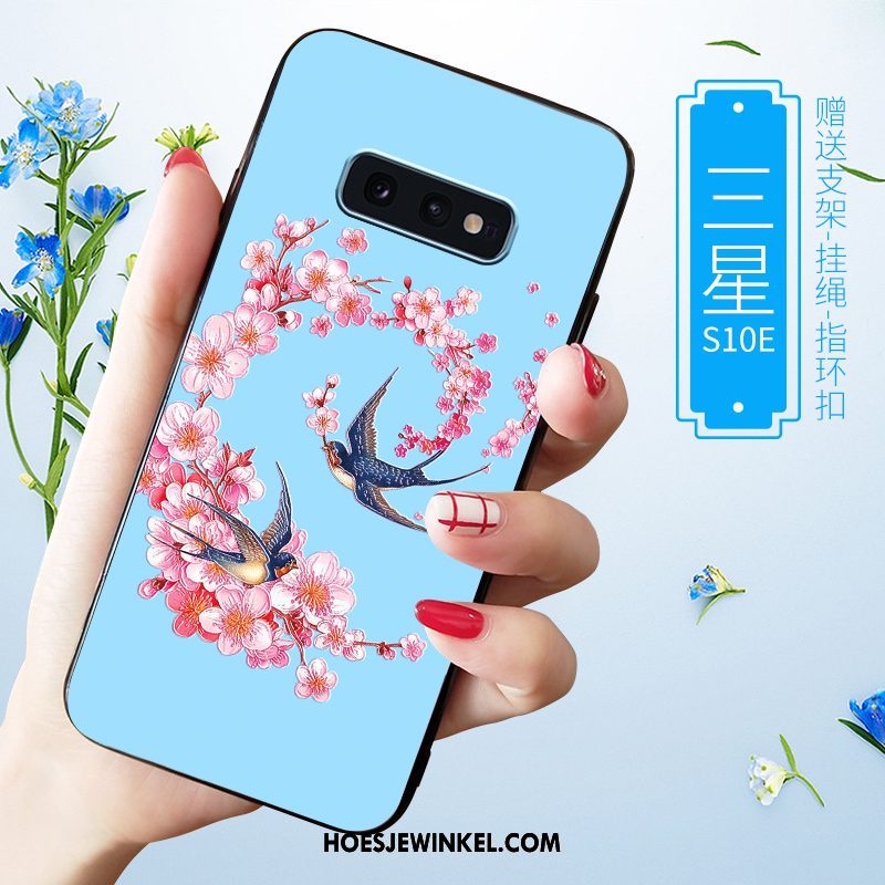 Samsung Galaxy S10e Hoesje Bescherming High End Wit, Samsung Galaxy S10e Hoesje Ster Schrobben