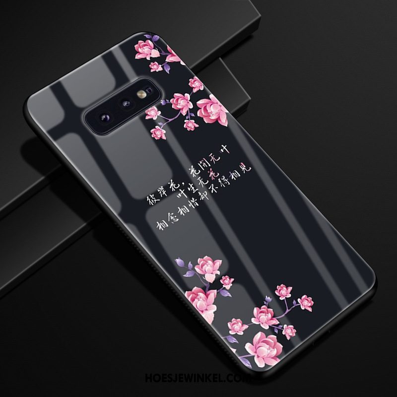 Samsung Galaxy S10e Hoesje Bescherming Ster Roze, Samsung Galaxy S10e Hoesje Glas Trend