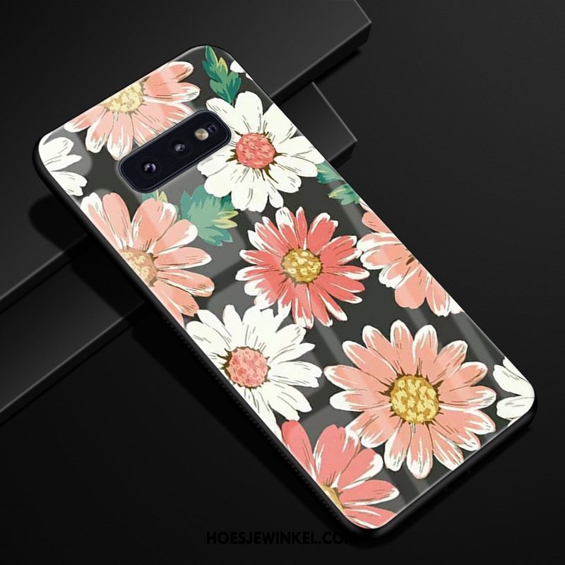 Samsung Galaxy S10e Hoesje Bescherming Ster Roze, Samsung Galaxy S10e Hoesje Glas Trend