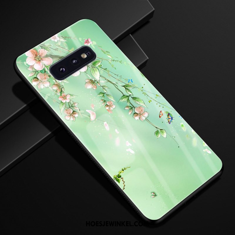 Samsung Galaxy S10e Hoesje Bescherming Ster Roze, Samsung Galaxy S10e Hoesje Glas Trend