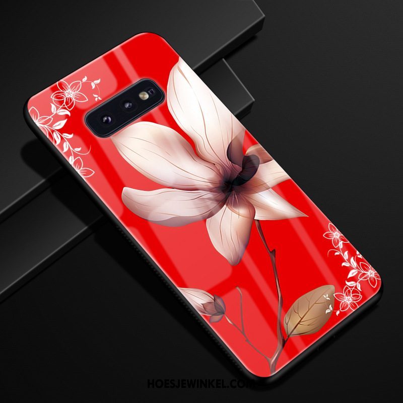 Samsung Galaxy S10e Hoesje Bescherming Ster Roze, Samsung Galaxy S10e Hoesje Glas Trend