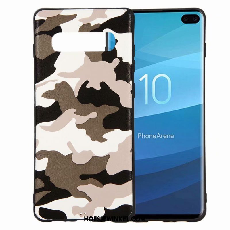 Samsung Galaxy S10e Hoesje Camouflage Bescherming Schrobben, Samsung Galaxy S10e Hoesje Hoes Zacht