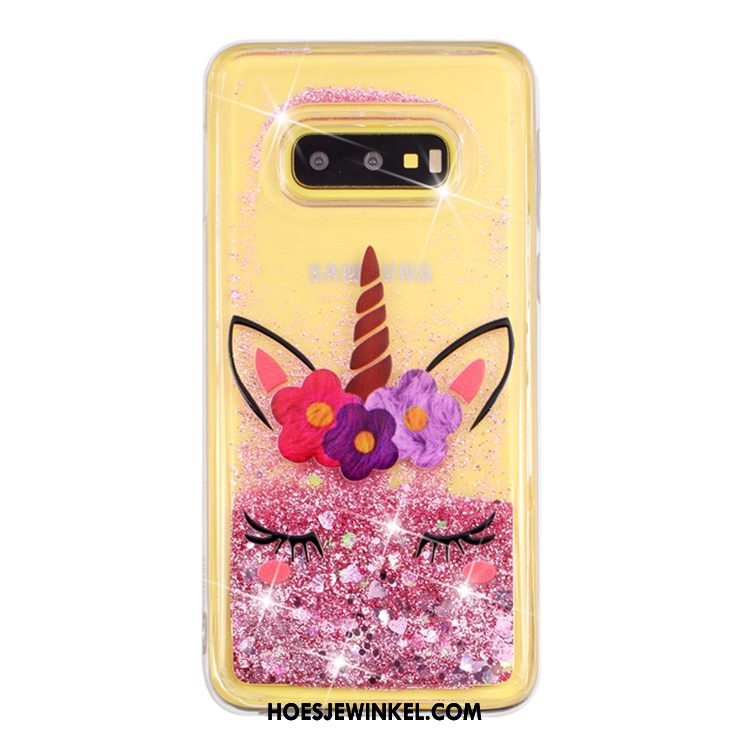 Samsung Galaxy S10e Hoesje Hoes Drijfzand Ster, Samsung Galaxy S10e Hoesje Vloeistof Mobiele Telefoon