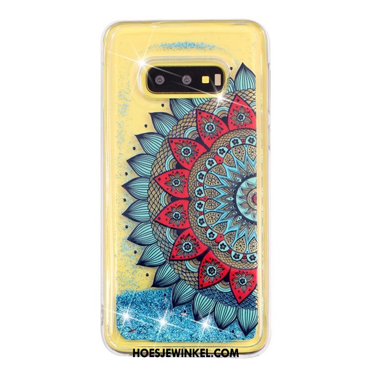 Samsung Galaxy S10e Hoesje Hoes Drijfzand Ster, Samsung Galaxy S10e Hoesje Vloeistof Mobiele Telefoon