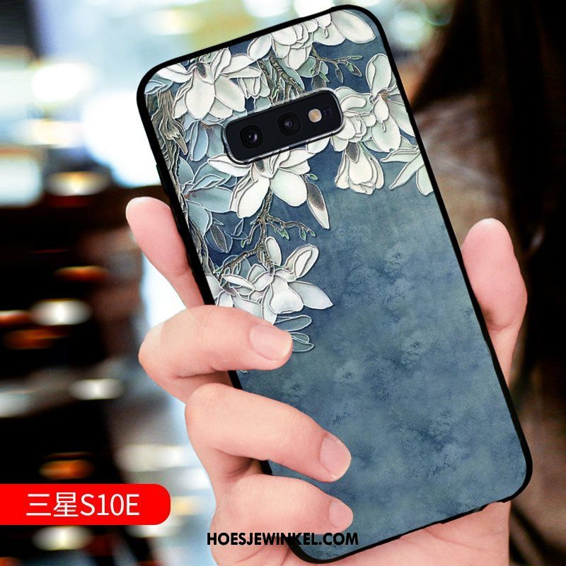 Samsung Galaxy S10e Hoesje Hoes Mobiele Telefoon Ster, Samsung Galaxy S10e Hoesje Nieuw Reliëf Beige