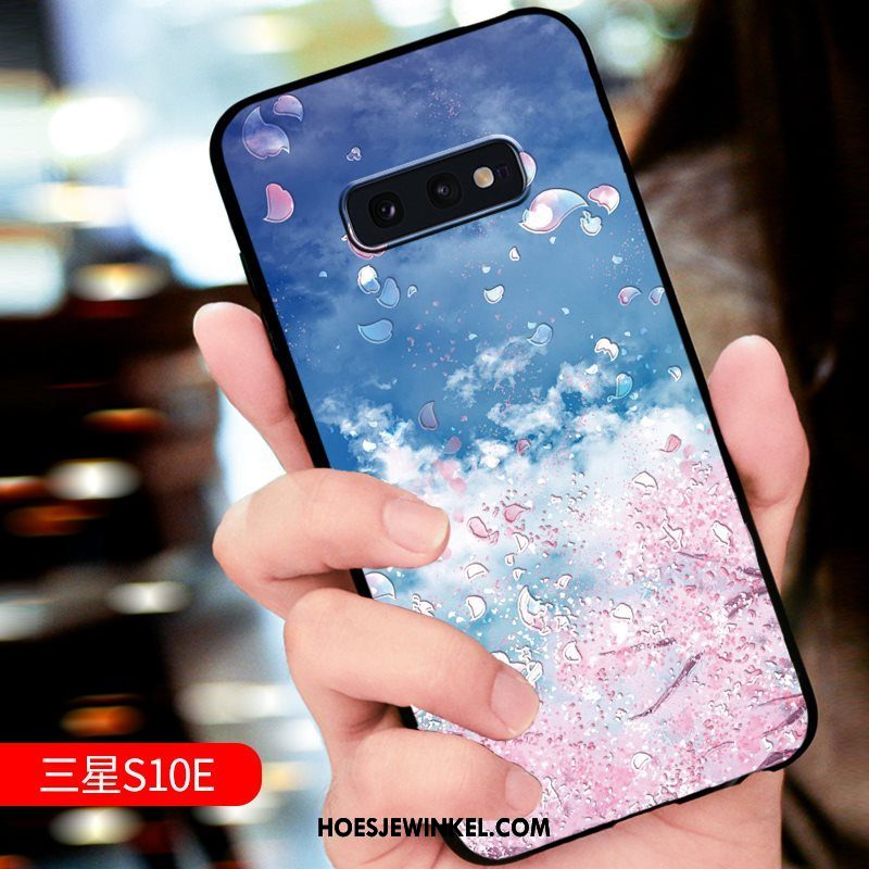 Samsung Galaxy S10e Hoesje Hoes Mobiele Telefoon Ster, Samsung Galaxy S10e Hoesje Nieuw Reliëf Beige