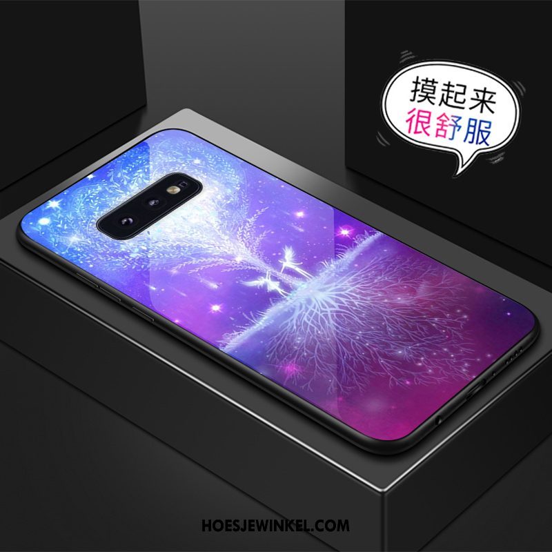 Samsung Galaxy S10e Hoesje Mobiele Telefoon Scheppend Anti-fall, Samsung Galaxy S10e Hoesje Glas Geel