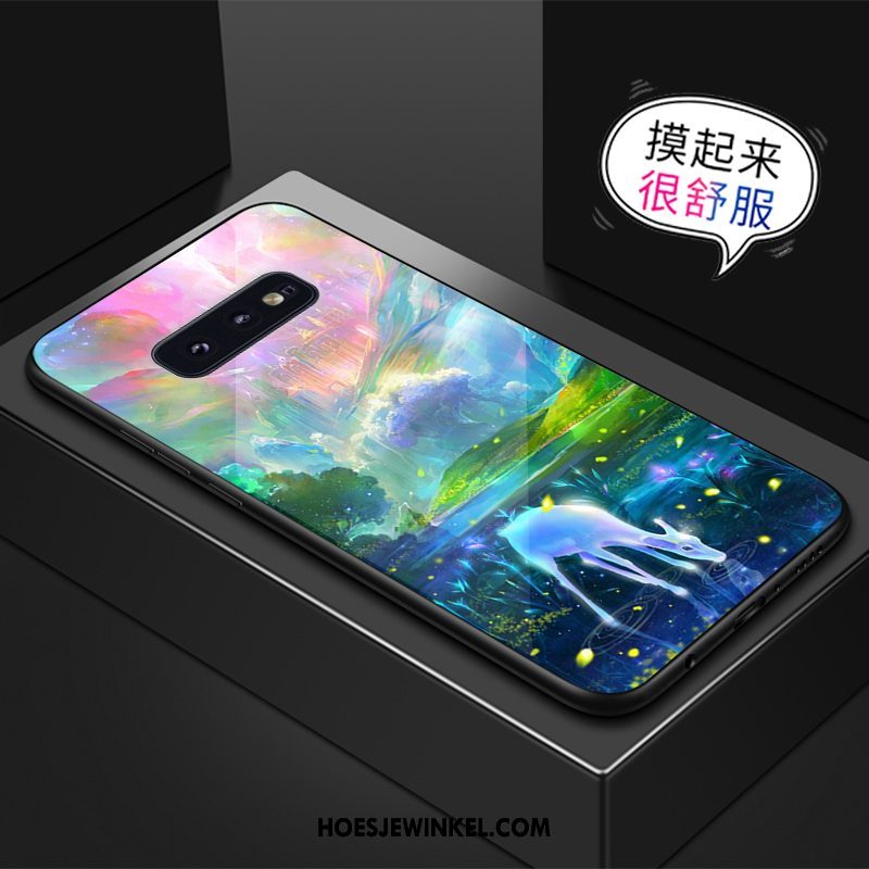 Samsung Galaxy S10e Hoesje Mobiele Telefoon Scheppend Anti-fall, Samsung Galaxy S10e Hoesje Glas Geel