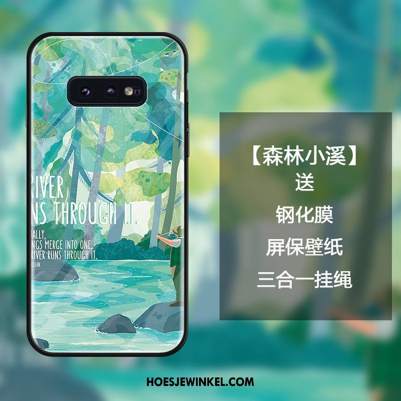 Samsung Galaxy S10e Hoesje Mode Eenvoudige All Inclusive, Samsung Galaxy S10e Hoesje Hoes Gehard Glas