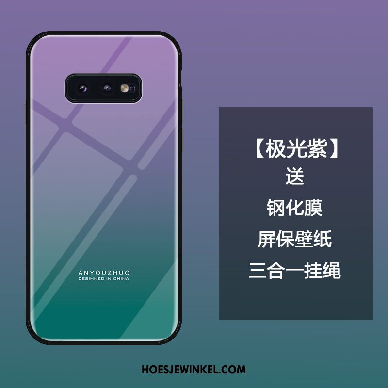 Samsung Galaxy S10e Hoesje Ster Hoes Eenvoudige, Samsung Galaxy S10e Hoesje Gehard Glas Wit